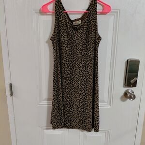Vintage Kathie Lea Leopard Print Dress